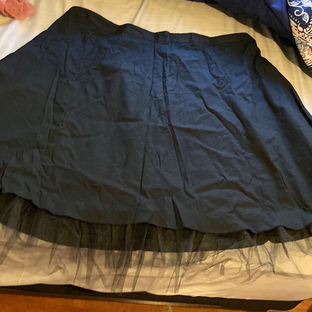 NWT TORRID Black Skirt Womens Plus Size 22 Circle Round Skater Tutu Mesh Zip